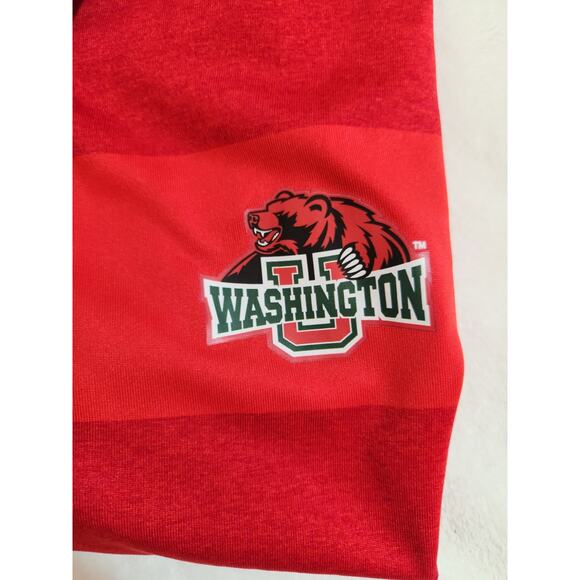 Washington University St Louis Bears Nike Polo Mens Large Red Striped Dri-Fit - Picture 2 of 13